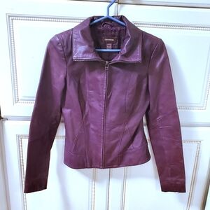 Danier Purple Genuine Leather Jacket